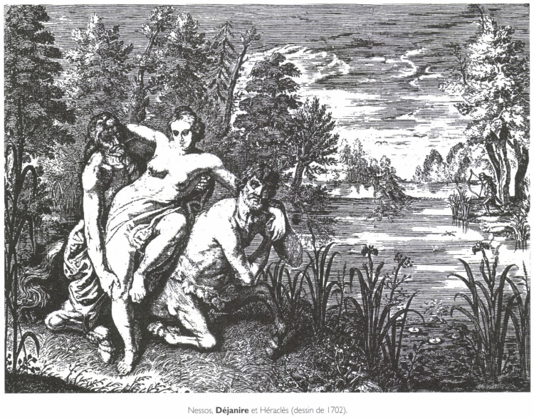 Nessos, Déjanire et Héraclès.