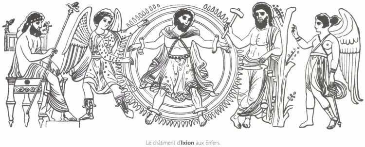 Le châtiment d'Ixion aux Enfers. Le châtiment d'Ixion aux Enfers.