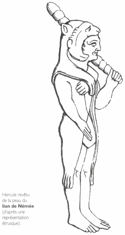 Hercule revêtu de la peau du lion de Némée. Hercule revêtu de la peau du lion de Némée.