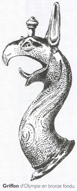 Griffon d'Olympie en bronze fondu. Griffon d'Olympie en bronze fondu.