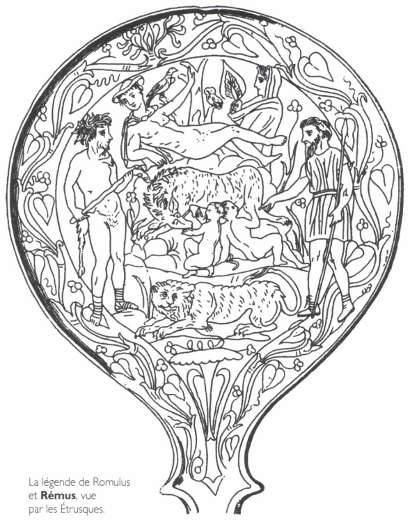 La légende de Romulus et Remus, vue par les Étrusques. La légende de Romulus et Remus, vue par les Étrusques.