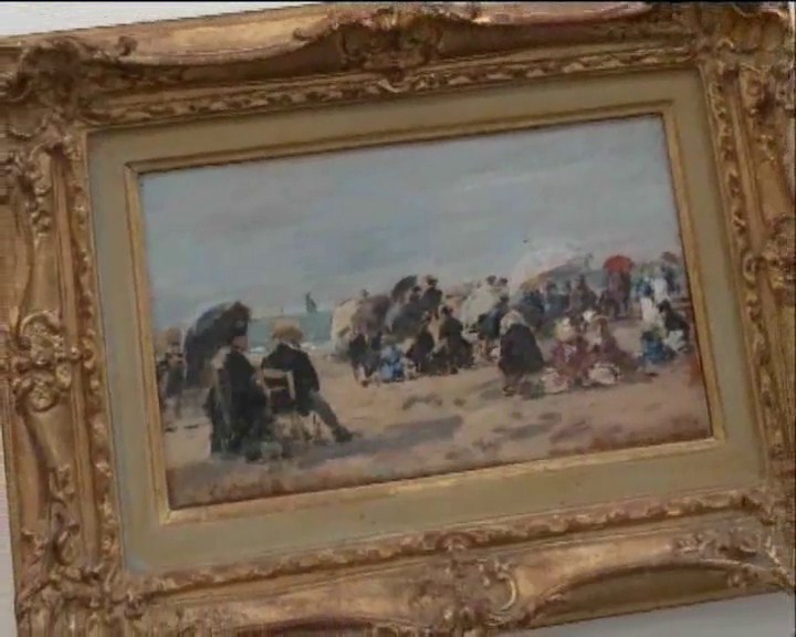 Eugène Boudin, Trouville, scène de plage– 1884.