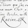 Autographe de Jean Racine
