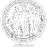 Les trois Charites sont nues et les bras entrelacés ; elles ont des bracelets, des fleurs poussent sur le sol. Les trois Charites sont nues et les bras entrelacés ; elles ont des bracelets, des fleurs poussent sur le sol.